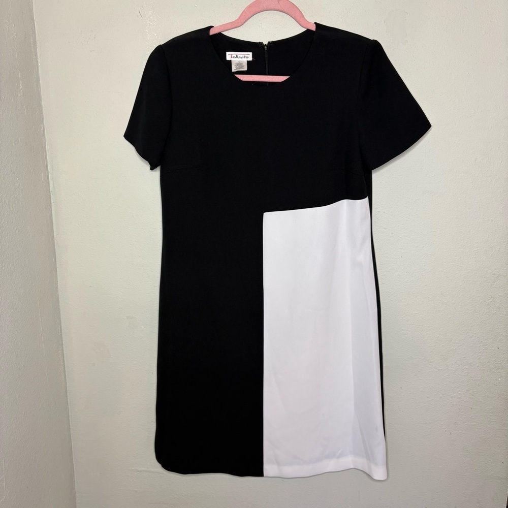 Vintage Talbots Black and White Women's Dress Size 8